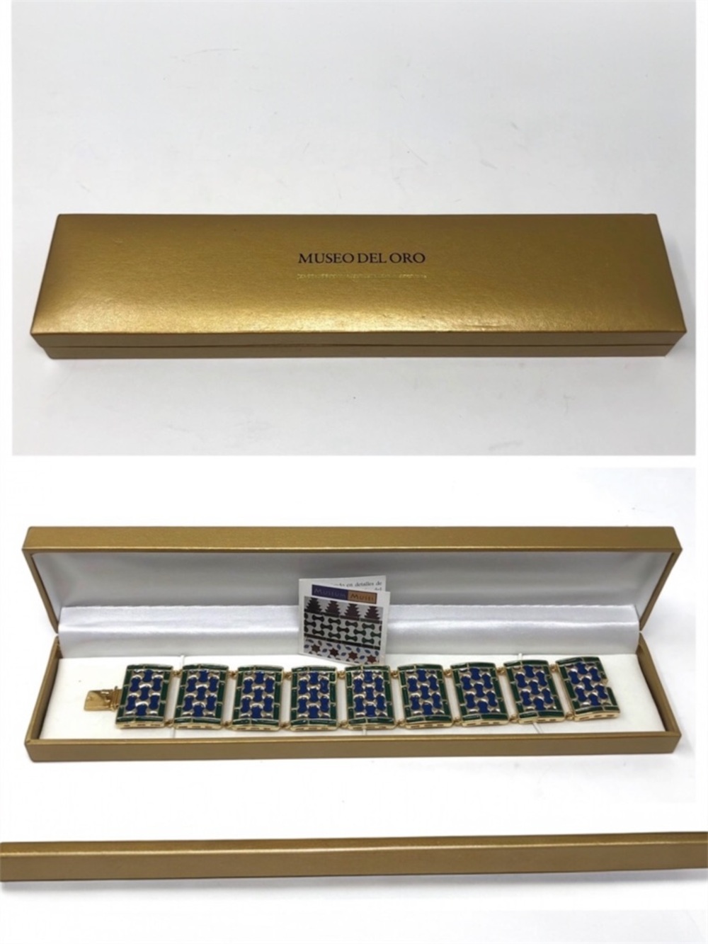 Sterling silver, enamel with 18K gold finish bracelet, NWOT